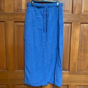 Silk blue maxi skirt